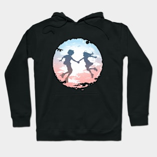 Couple Flying Hoodie